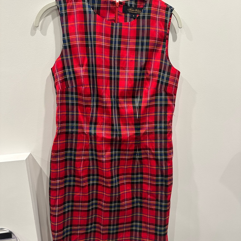 Brooks Brothers Red and Black Plaid Mini Dress